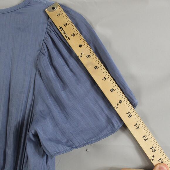 Anthropologie Dress Women Small The Somerset Maxi Blue Tiered Boho Romantic Flow - Picture 11 of 13